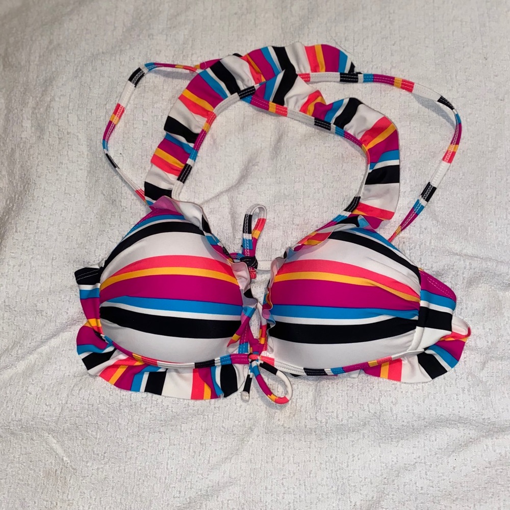 Multi colored Swim suit top for sale.